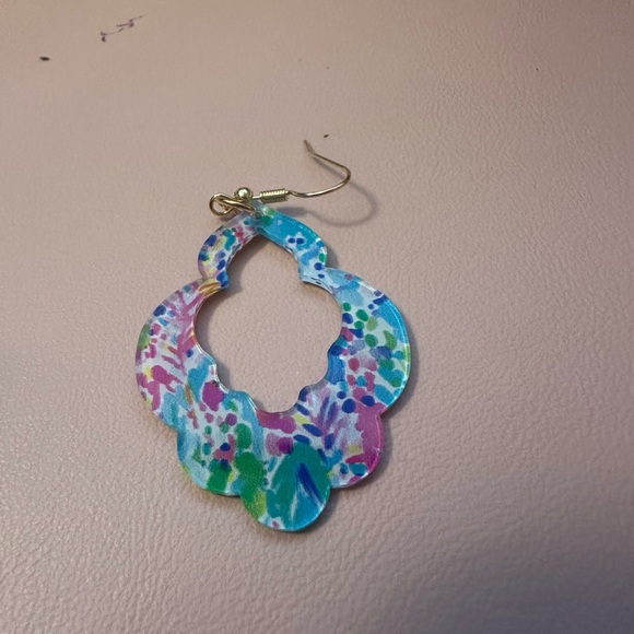 Colorful Floral Drop Earrings - Picture 2 of 2